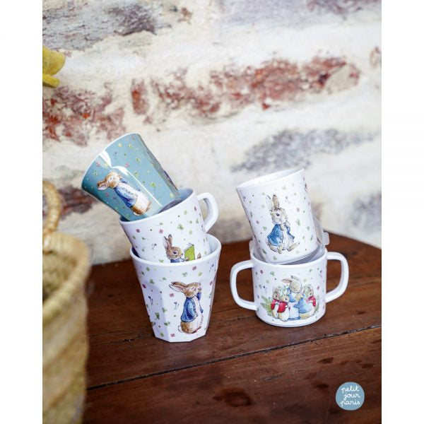 Peter Rabbit cup in the garden