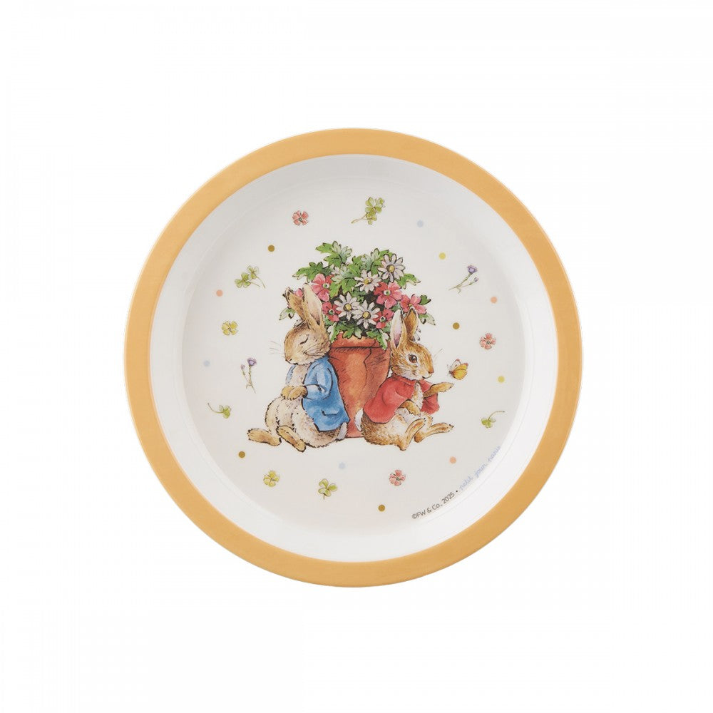 Peach rimmed plate Peter Rabbit (diameter 18)