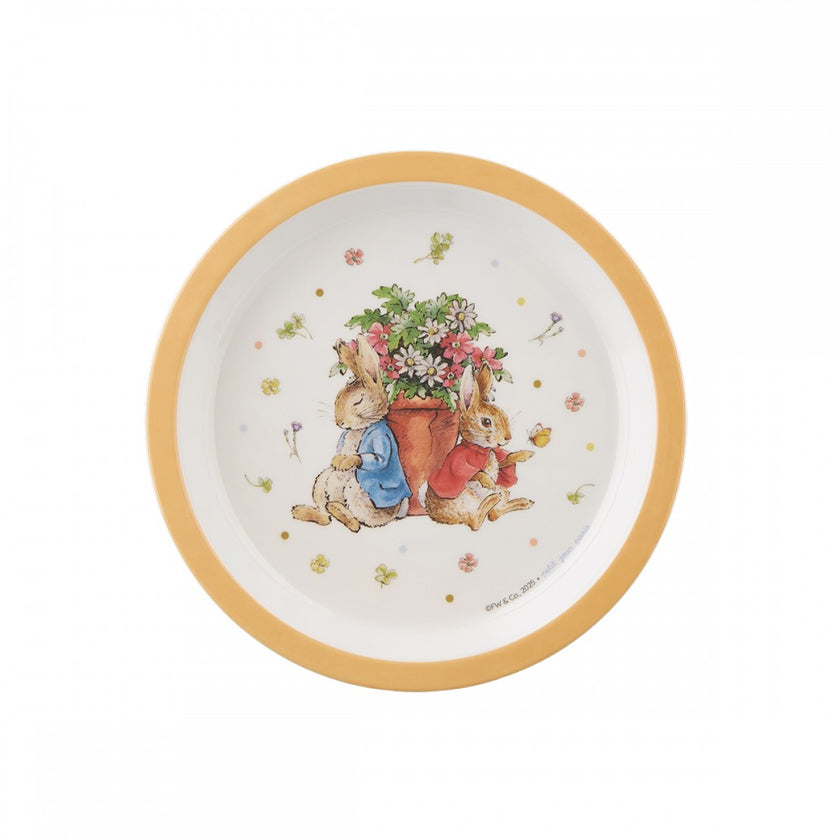 Peach rimmed plate Peter Rabbit (diameter 18)