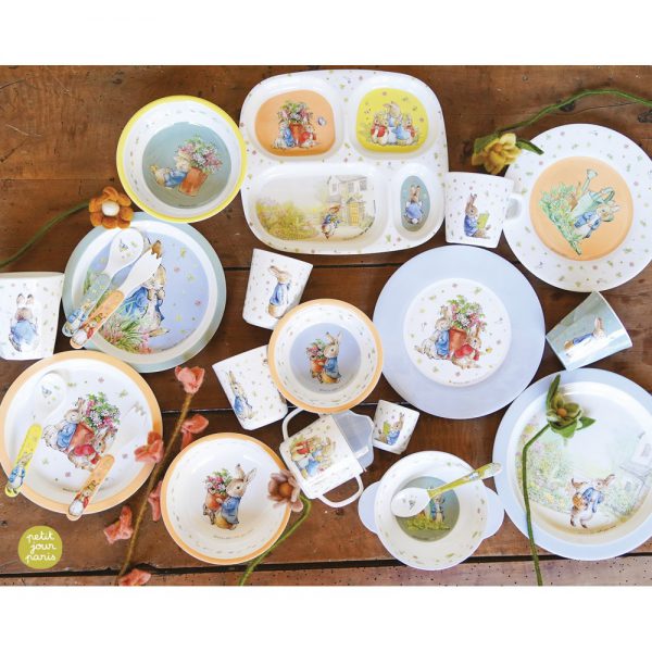 צלחת פיטר ראביט תכלת בגינה (קוטר 20)