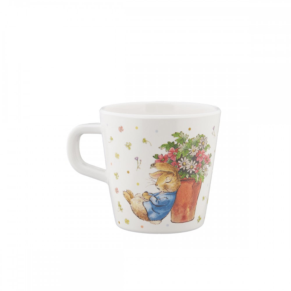 Peter Rabbit mug in the garden