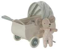 Baby stroller toy with mouse – mint