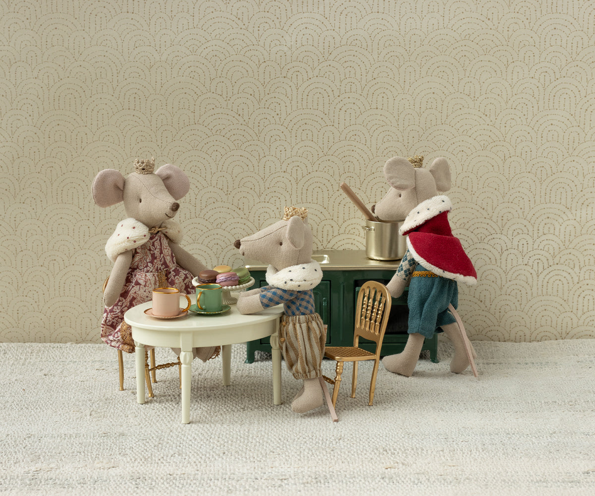 Vintage dining table toy, mouse – off white
