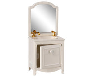 Toy sink dresser, mouse – off white