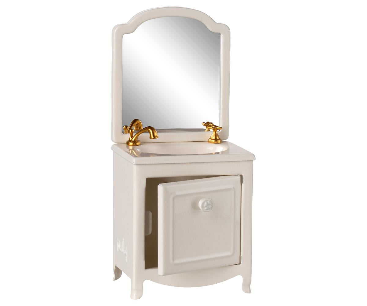 Toy sink dresser, mouse – off white