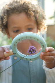 זכוכית מגדלת מעץ | כחול