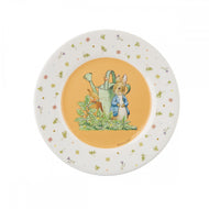 Peter Rabbit white plate in the garden (20 cm diameter)