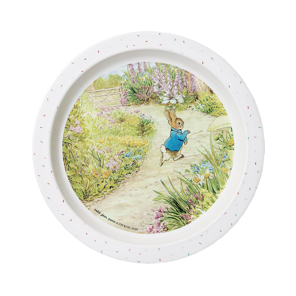 Large rimmed Peter Rabbit plate (21 cm diameter)