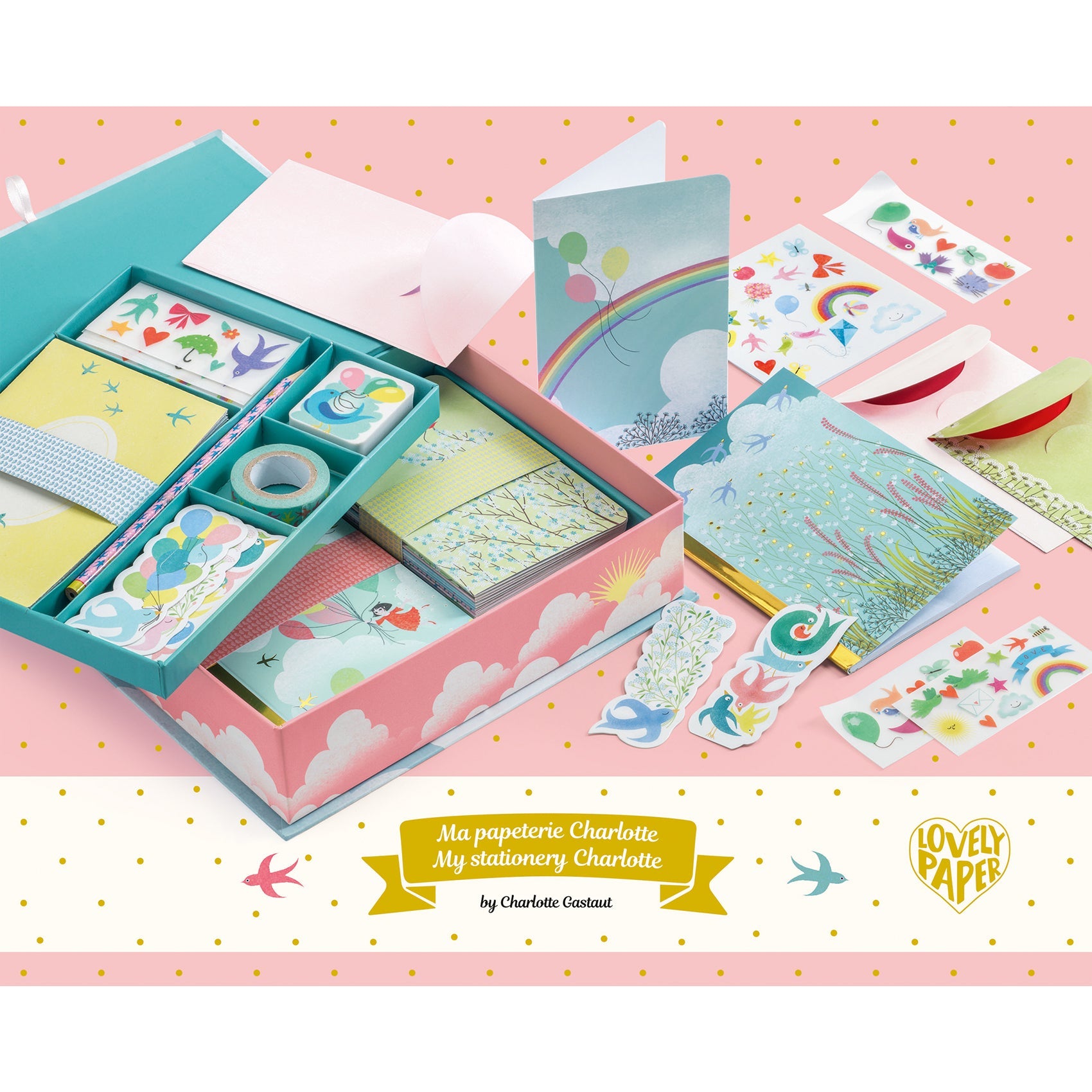Large stationery set - Charlotte