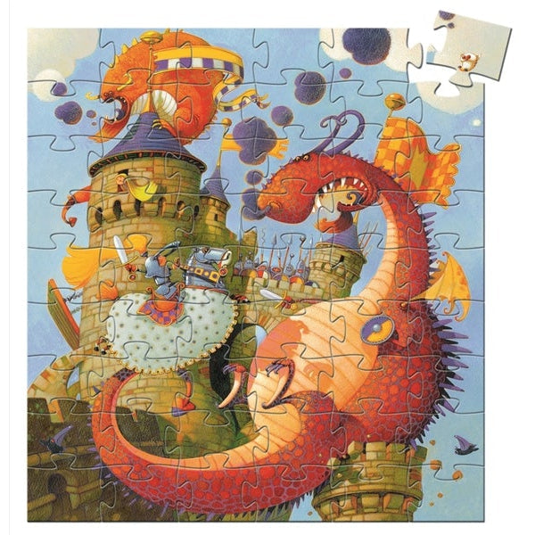 54-piece puzzle - dragon and castle