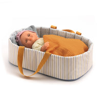 Pomea dolls - crib blue stripes