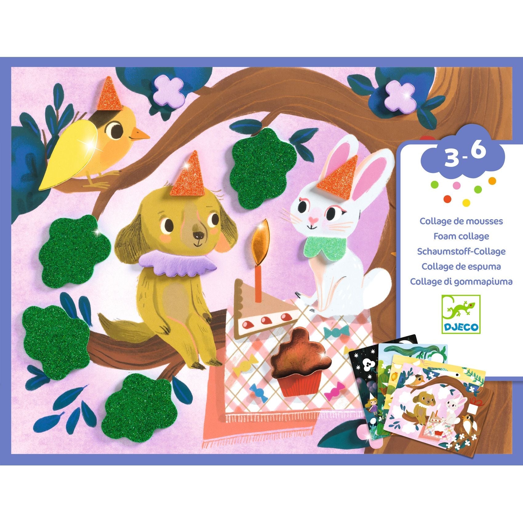 יצירה הדבקה - חגיגה נוצצת