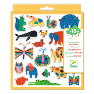Craft for Toddlers - 60 Colorful Felt Animal Stickers