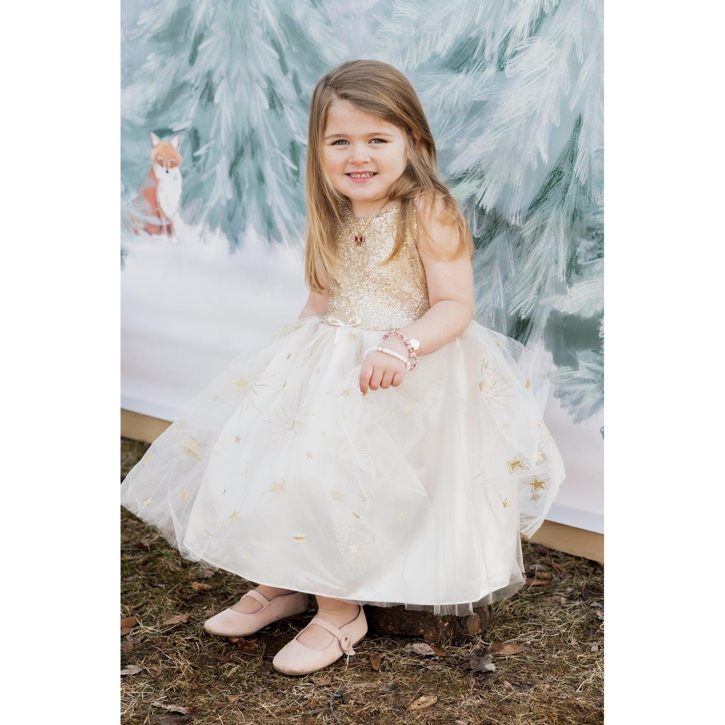 Costume 3-4 - Elegant Golden Party Dress
