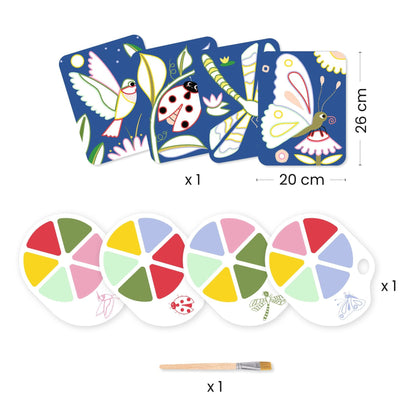 יצירה - צבעי מים, מעופפים קטנים