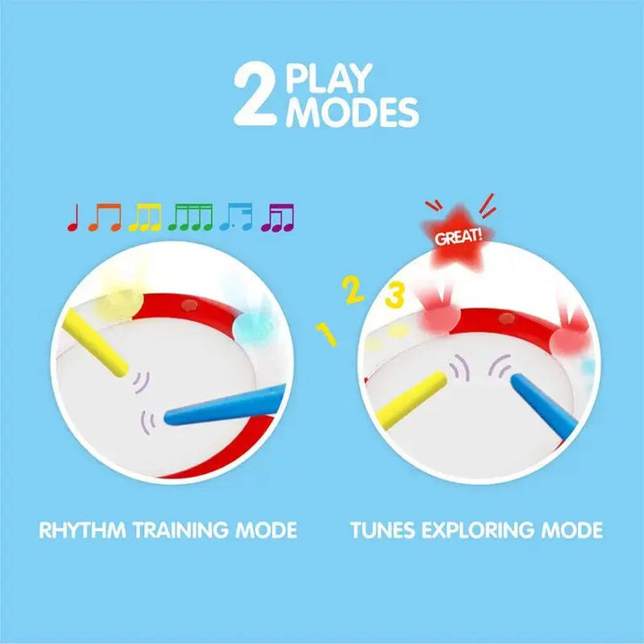 Hape Learn To Play Drum Set - Educational Music Toy for Toddlers (12M+)