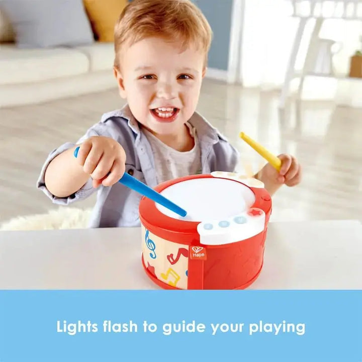 Hape Learn To Play Drum Set - Educational Music Toy for Toddlers (12M+)