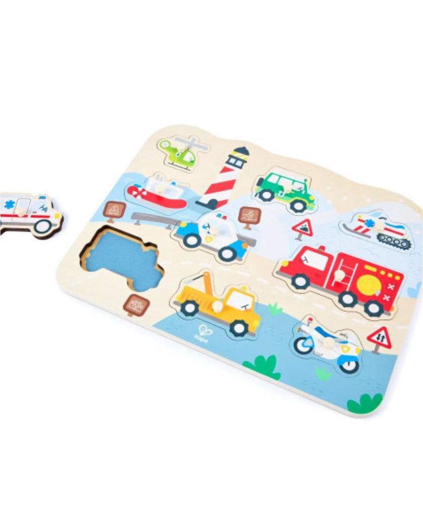 Shape Puzzle - Rescue Vehicles – HAPE