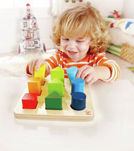 Wooden color and shape sorting game by Hape
