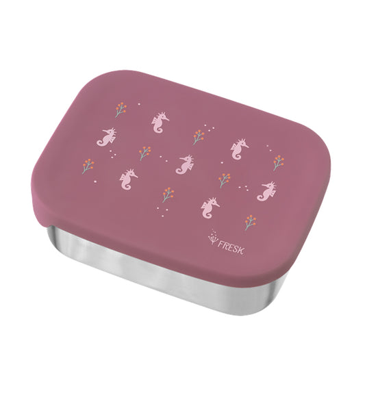 קופסת אוכל נירוסטה וסיליקון – סוסוני ים