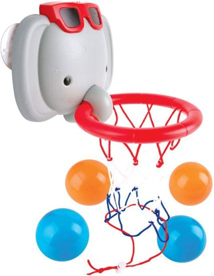 כדורסל אמבט מבית Hape - פיל - סל בדמות פיל חמוד, להדביקה לקיר חדר האמבטיה