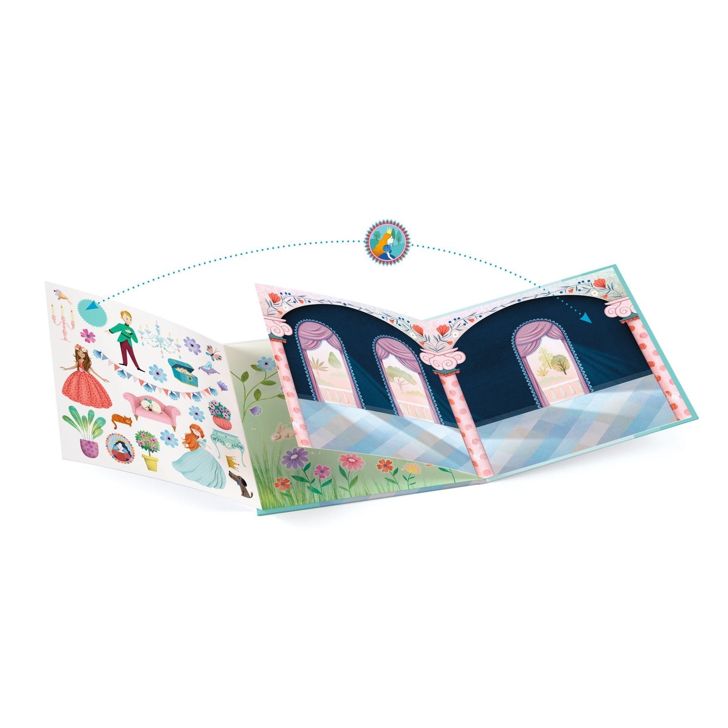 יצירה מדבקות רב פעמי - חיים בטירה