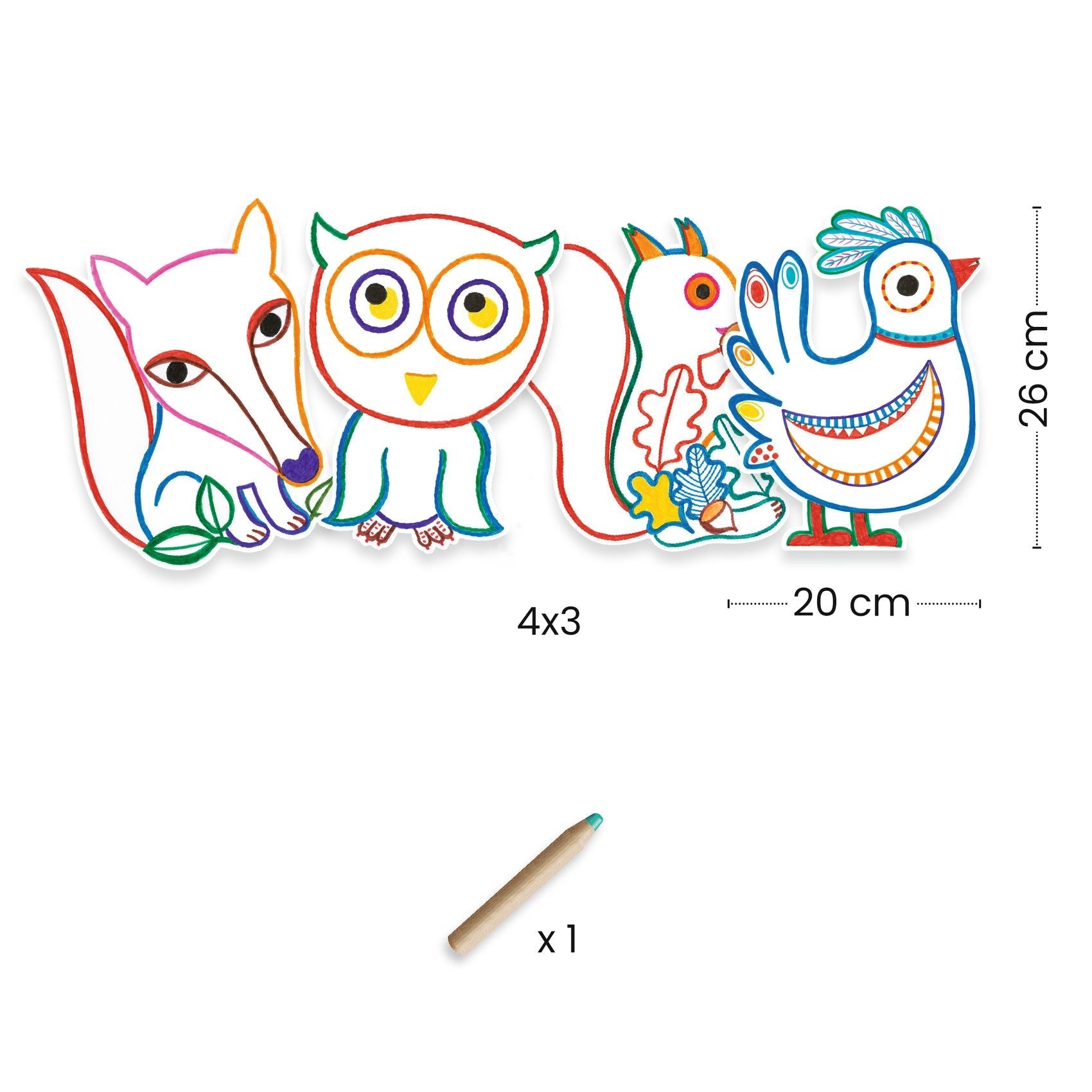 יצירה לקטנטנים - חריטה חיות יער