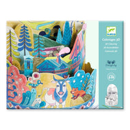 Creation - Mountain Landscape Diorama Coloring