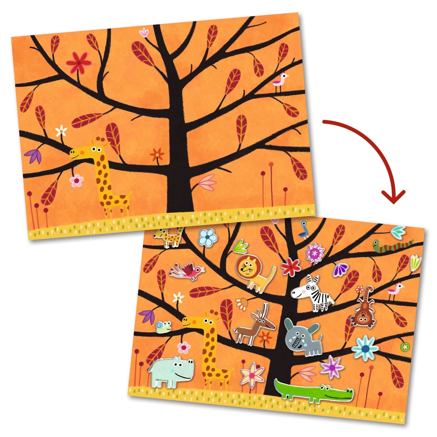 Creation - Reusable Puffy Adhesive on Wood