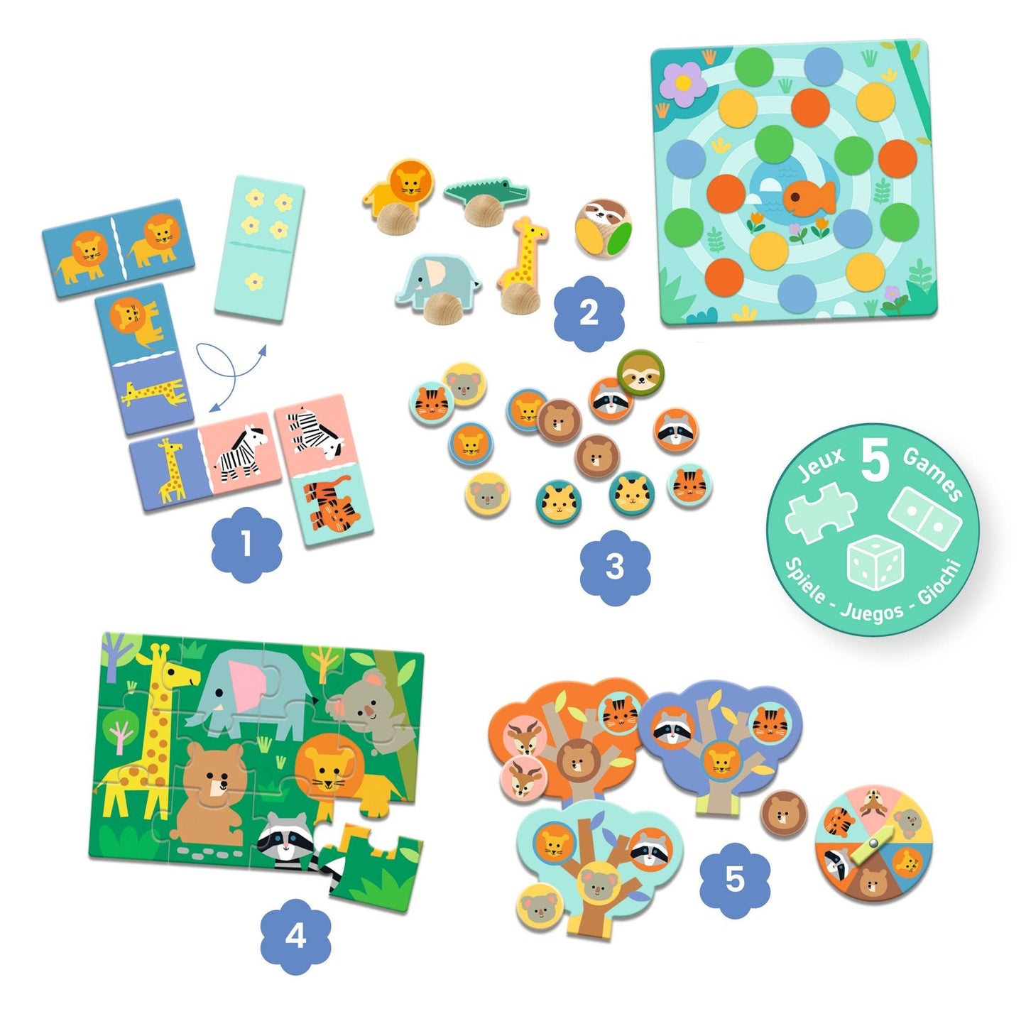 5-in-1 Game Set - In the Savannah