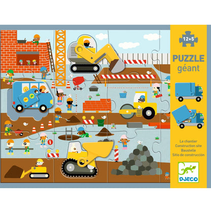 Floor puzzle 12+5 - Construction site