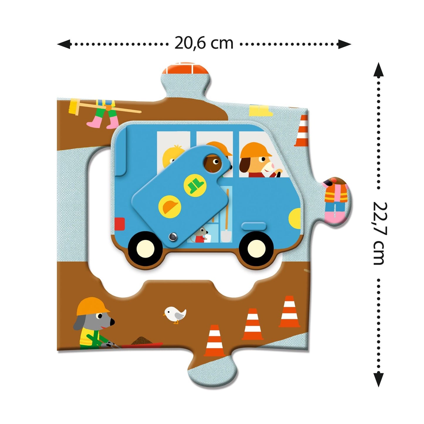Floor puzzle 12+5 - Construction site
