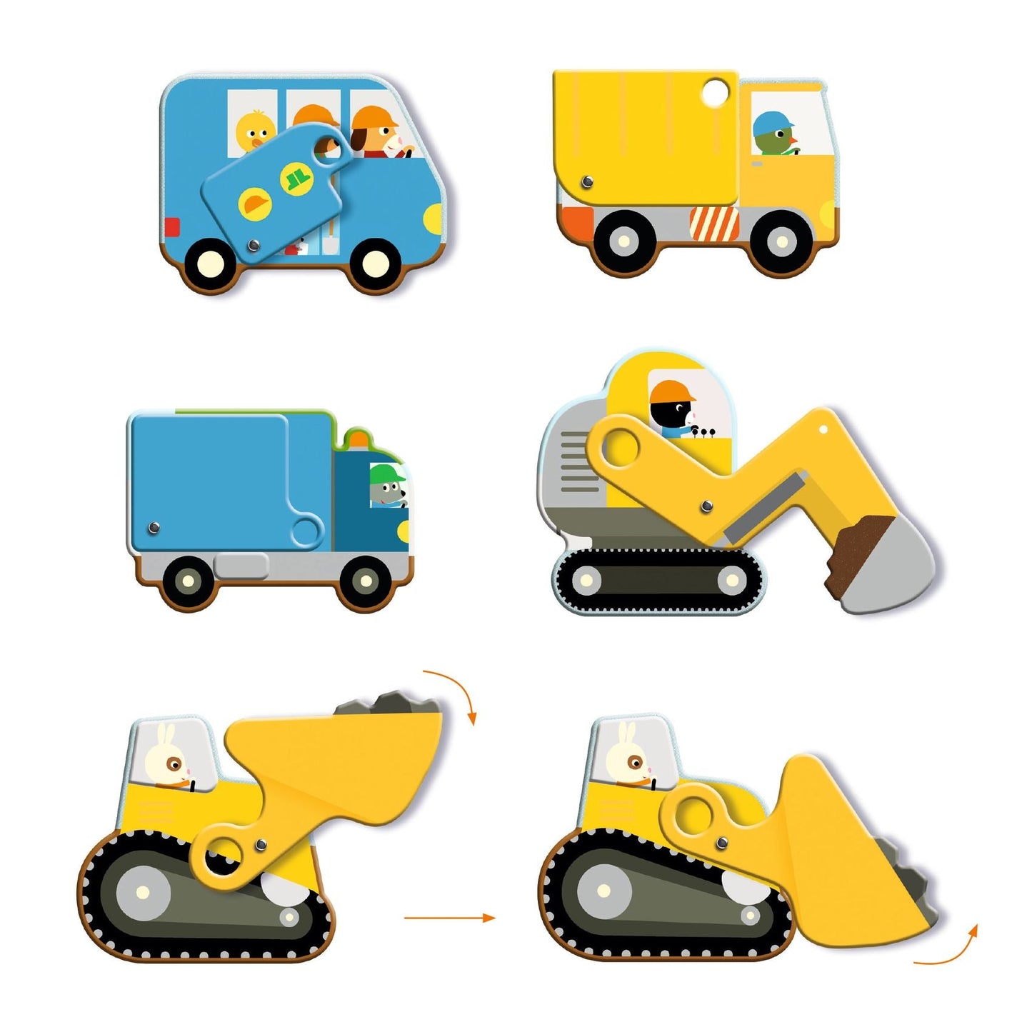 Floor puzzle 12+5 - Construction site