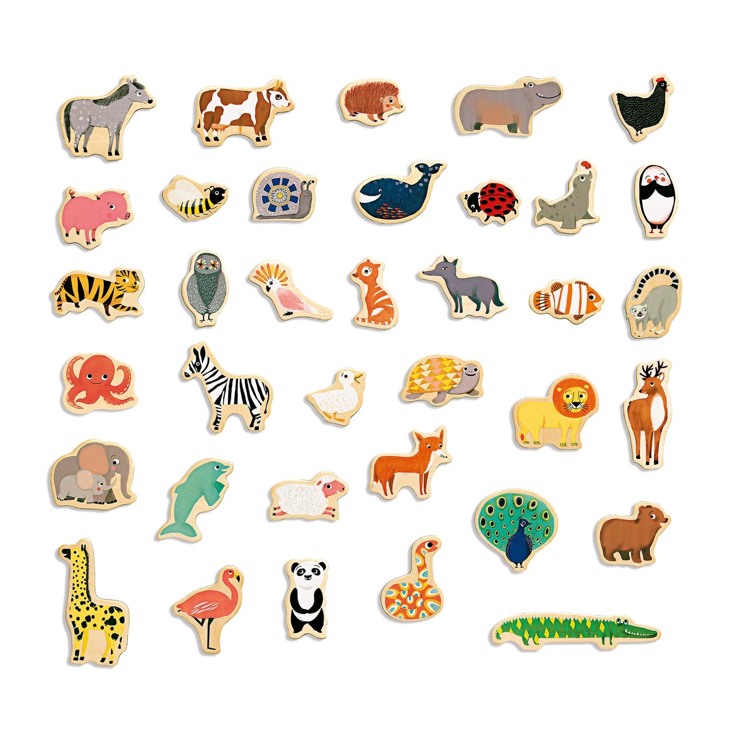 Wooden magnets - animals