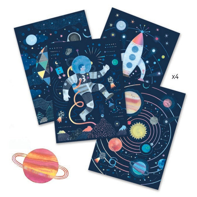 Engraving creation - space mission