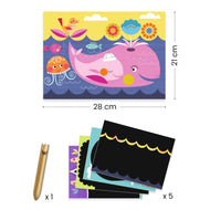 Craft for Toddlers - Revealed Animal Engraving