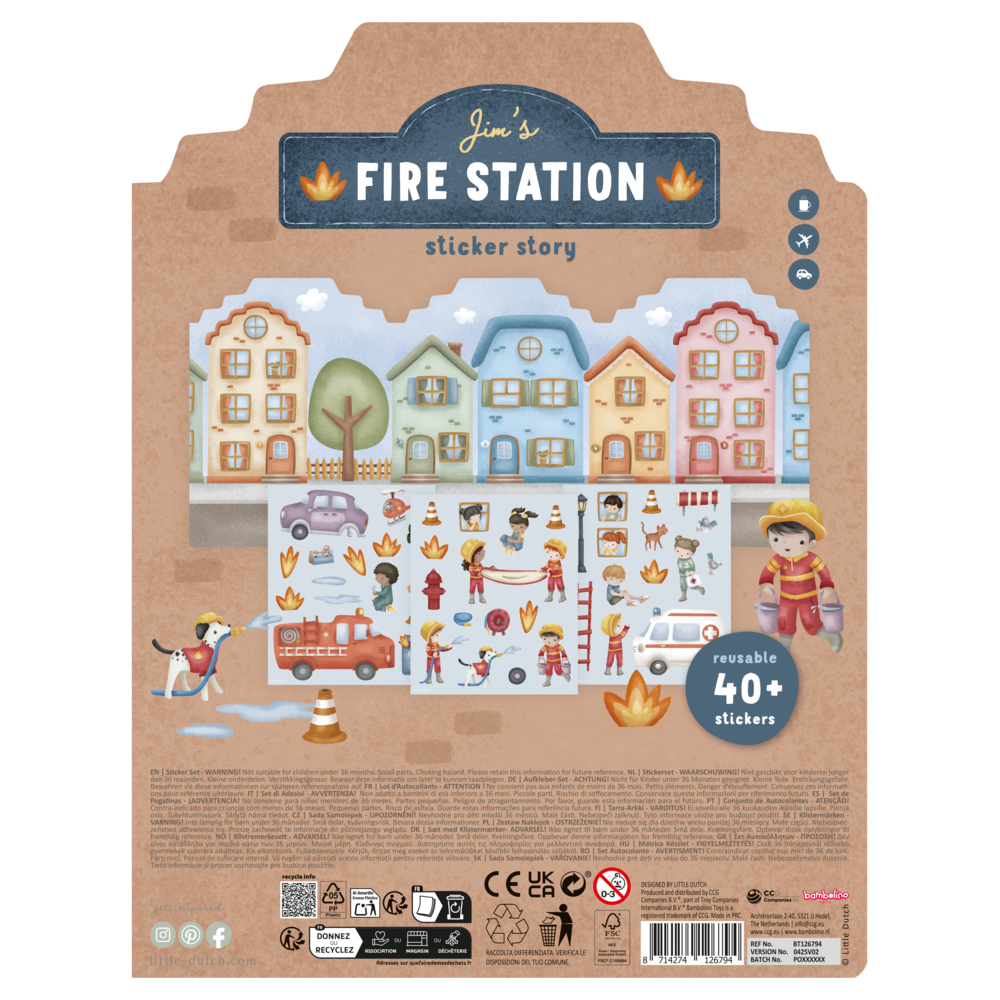 Reusable Stickers Set - Fire Station