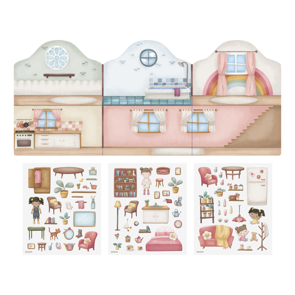Reusable Stickers Set - Rosa's House