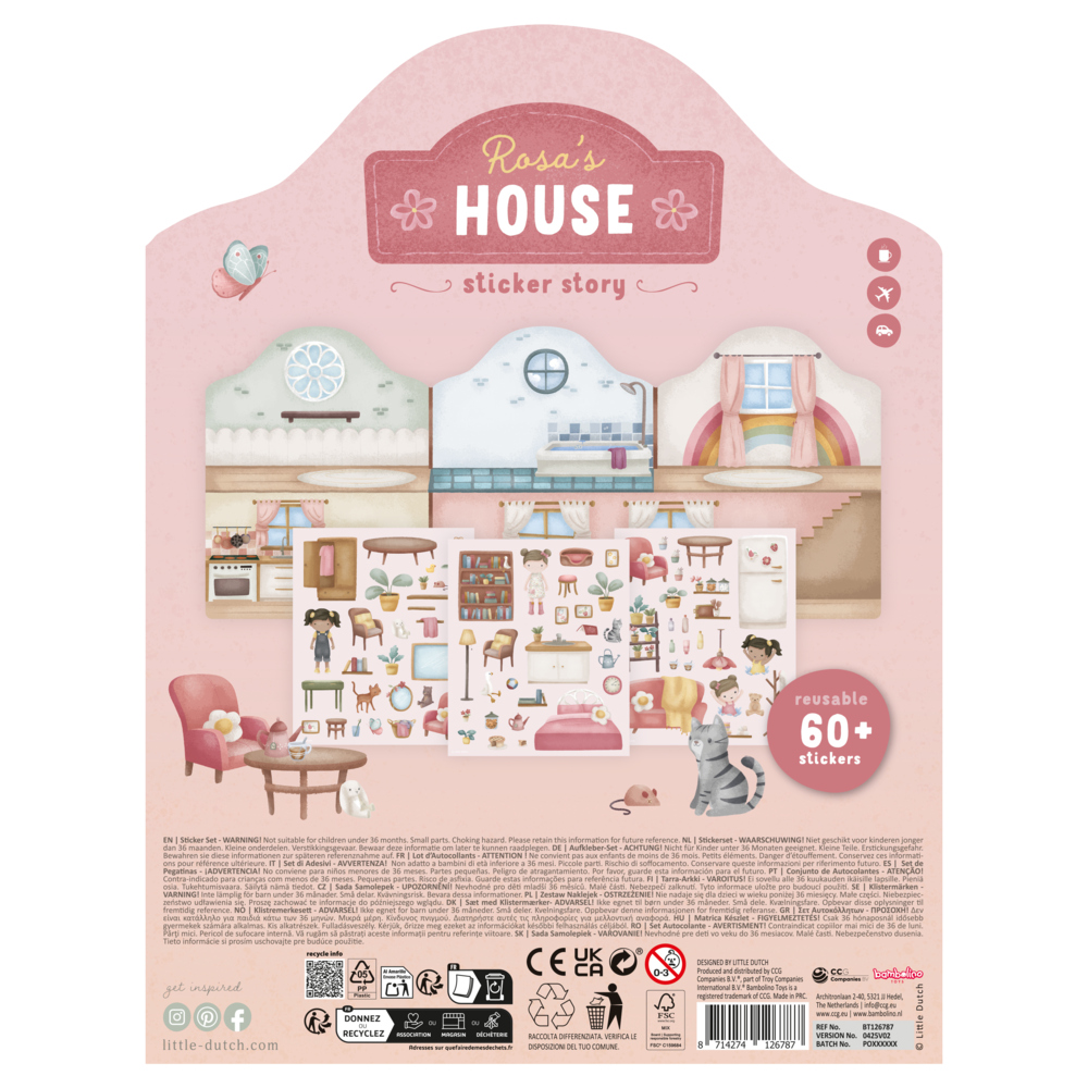 Reusable Stickers Set - Rosa's House