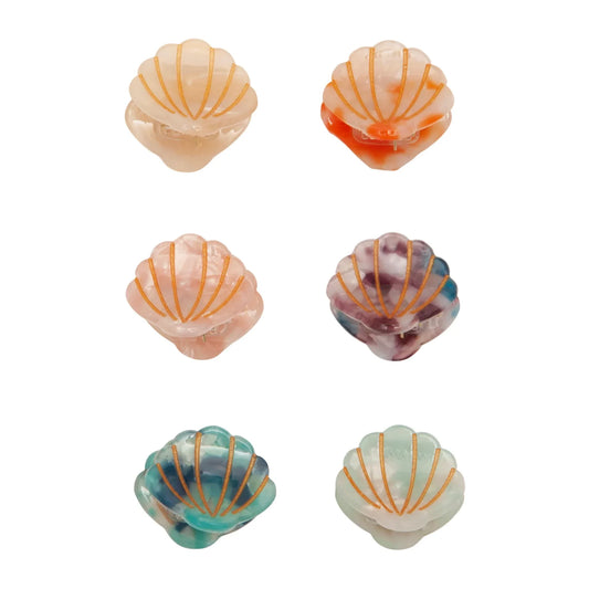 Mini Shell Acetate Hair Clips