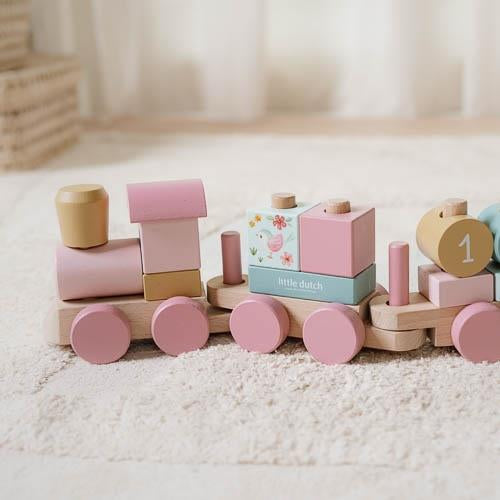 Stacking Train Tractor | Pink