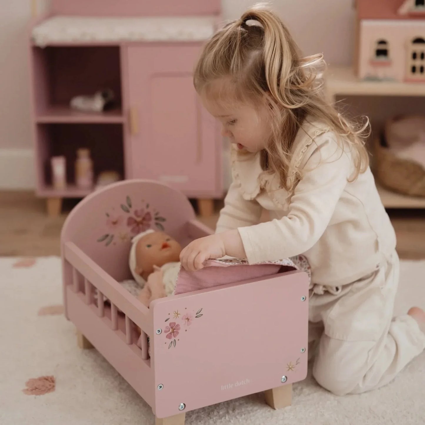 Wooden Doll Bed NEW