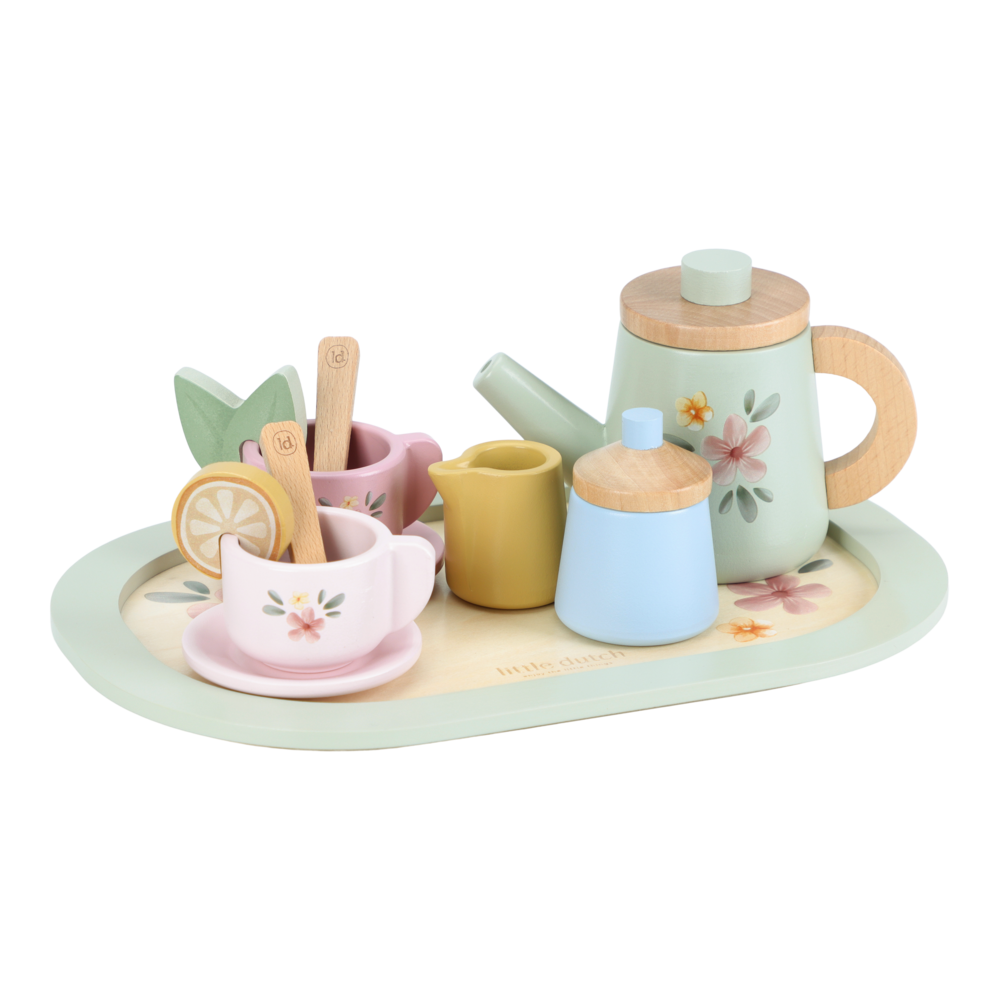 Wooden Tea Service Set NEW