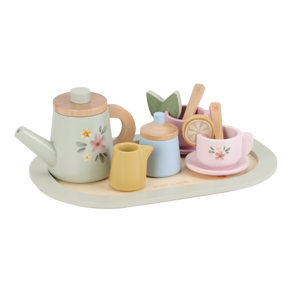 Wooden Tea Service Set NEW