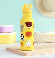 XL Thermal Drinking Bottle - Yellow Animals