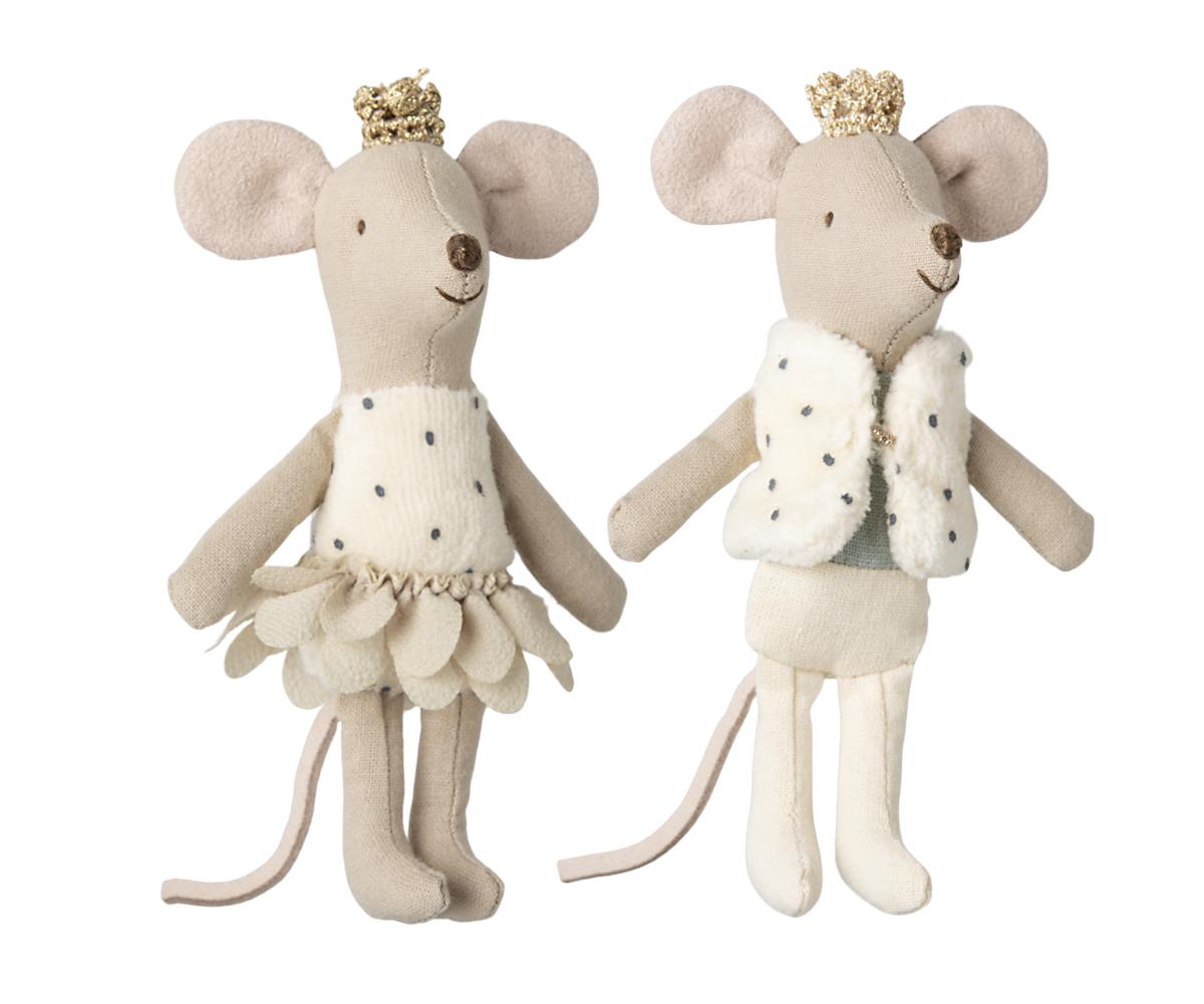 Royal twin mouse dolls, little sister and brother in a box