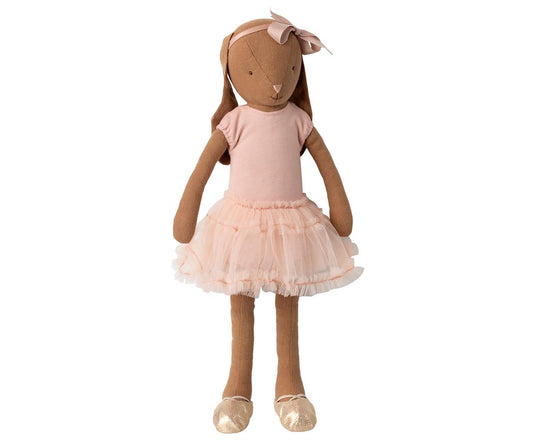 Rabbit doll, size 3 – chocolate brown – ballet outfit