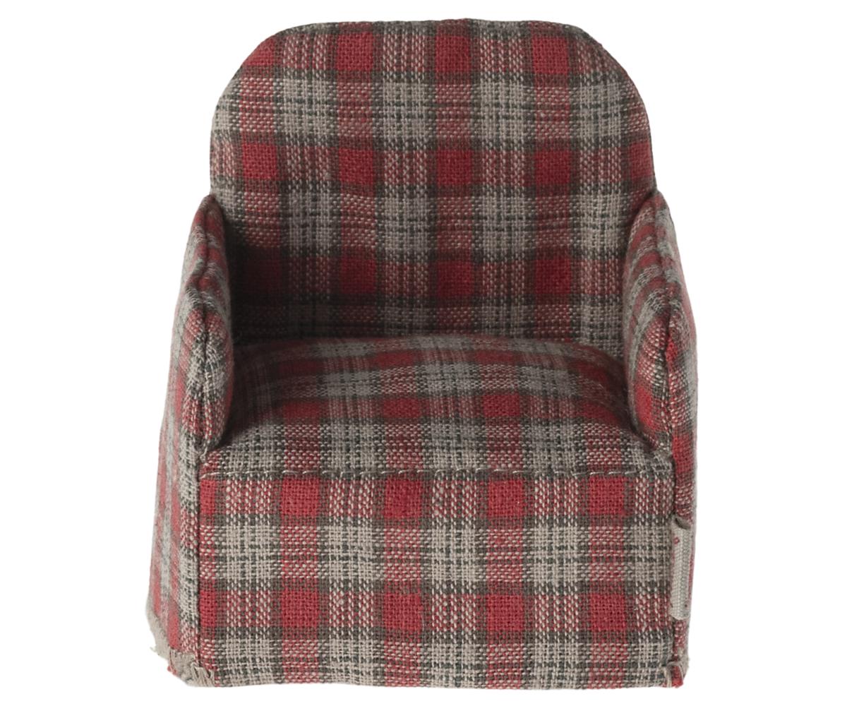 Toy chair, mouse – squares, red