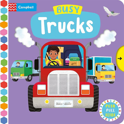 ספר משחק הזזה משאיות Busy Trucks