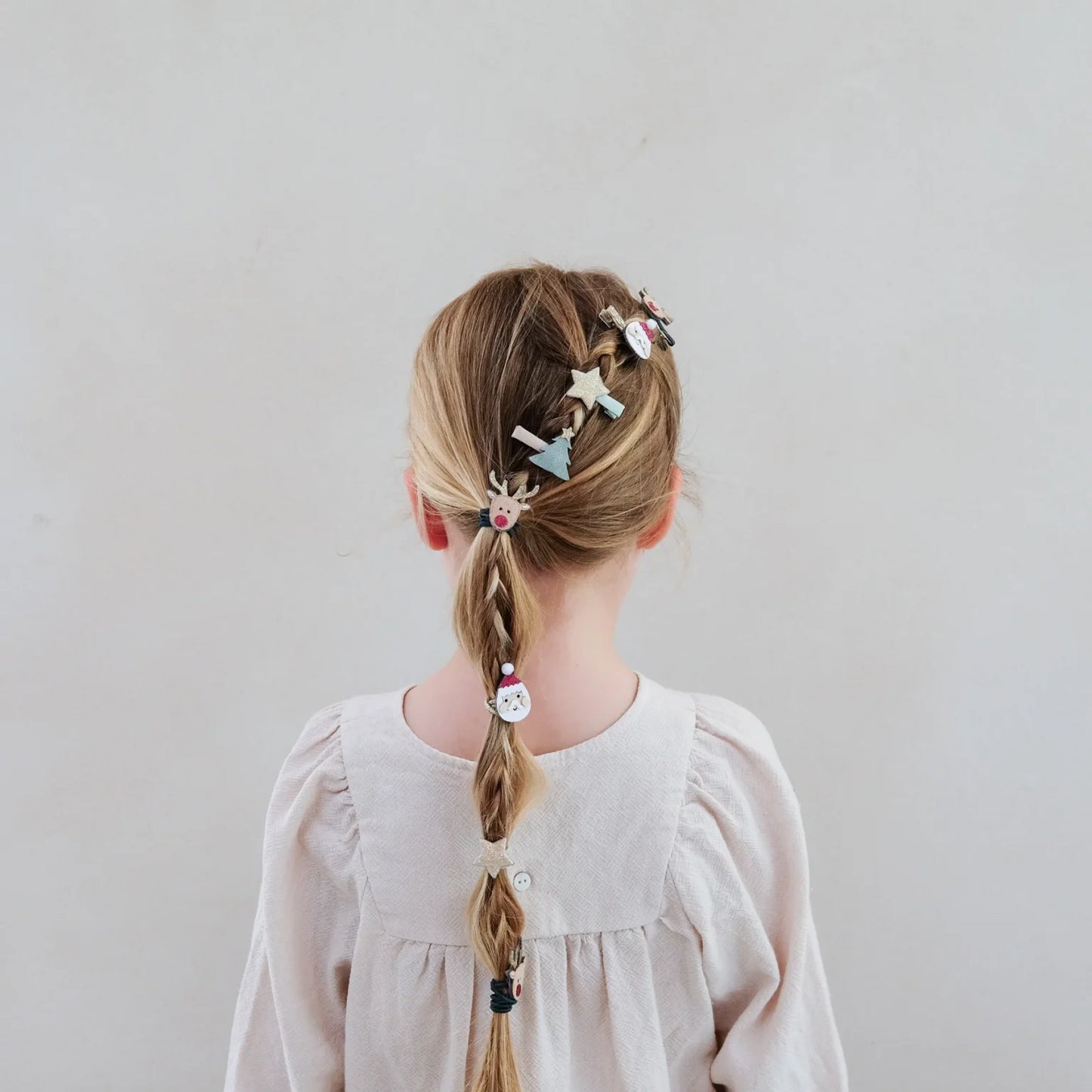 Santa & Rudolph Mini Hair Clips